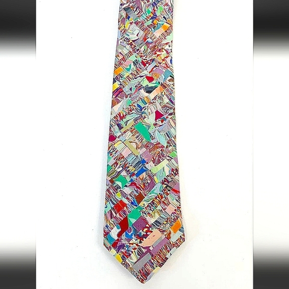 Luciano Barbera Other - LUCIANO ITALIAN Colorful Abstract Patterned Tie GREAT FOR THEMED EVENTS & WORK